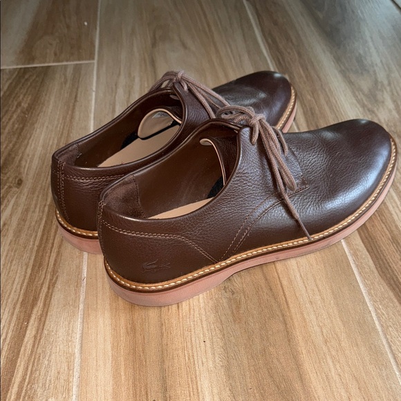 Lacoste Dark Brown Leather Oxfords